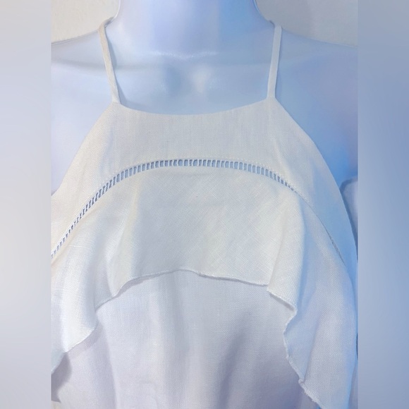 Karina Grimaldi White 100% linen One Piece
Romper with Spaghetti Straps - Picture 8 of 10